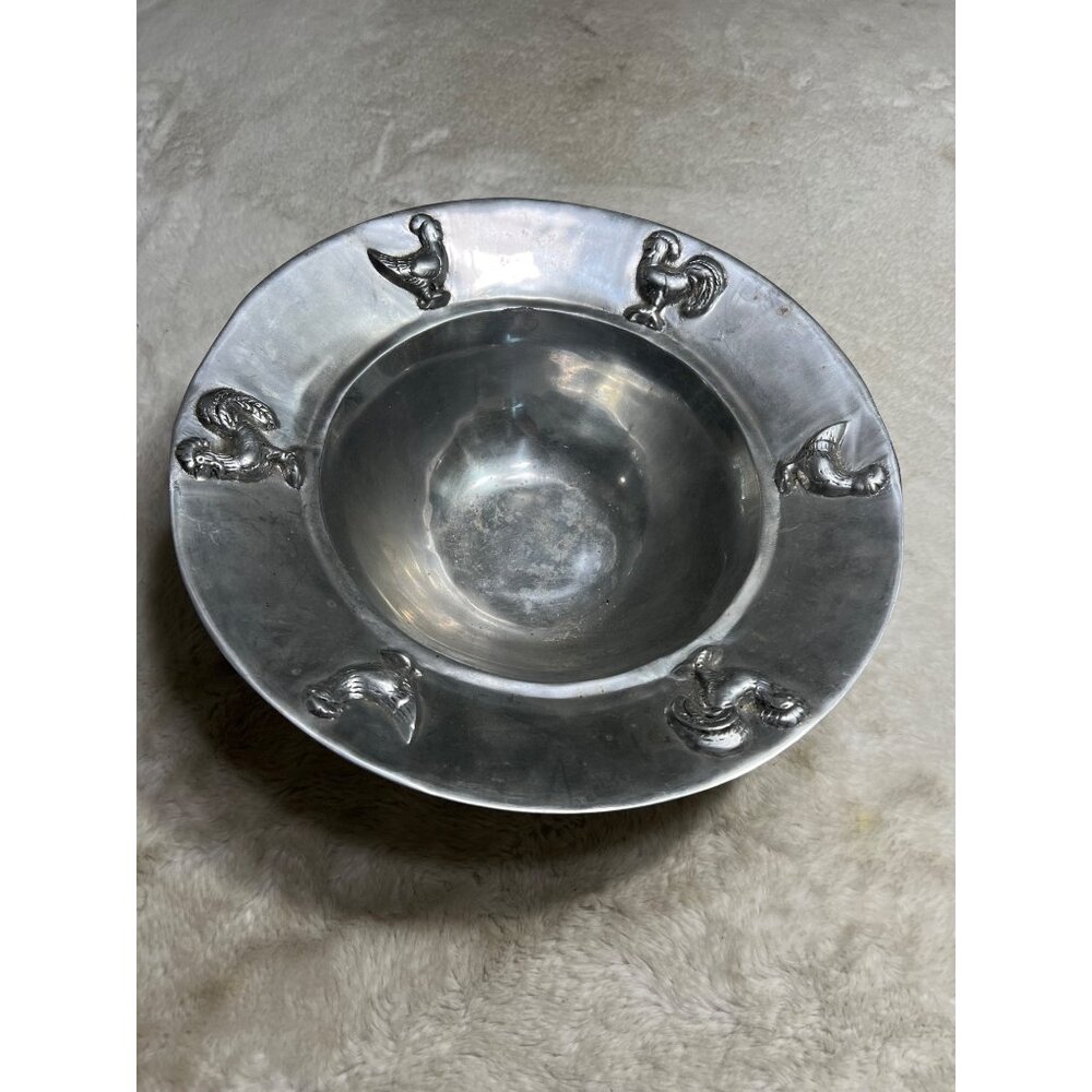 Ensaler Bowl With Rooster Design - 13 Inch Diameter